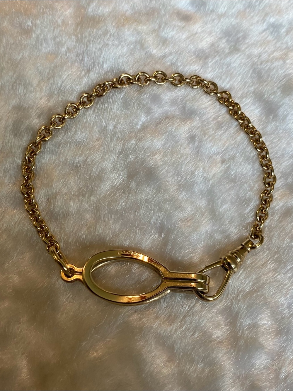 🍀VTG B.A.B. Overlay Gold Link Bracelet with Oval Clasp